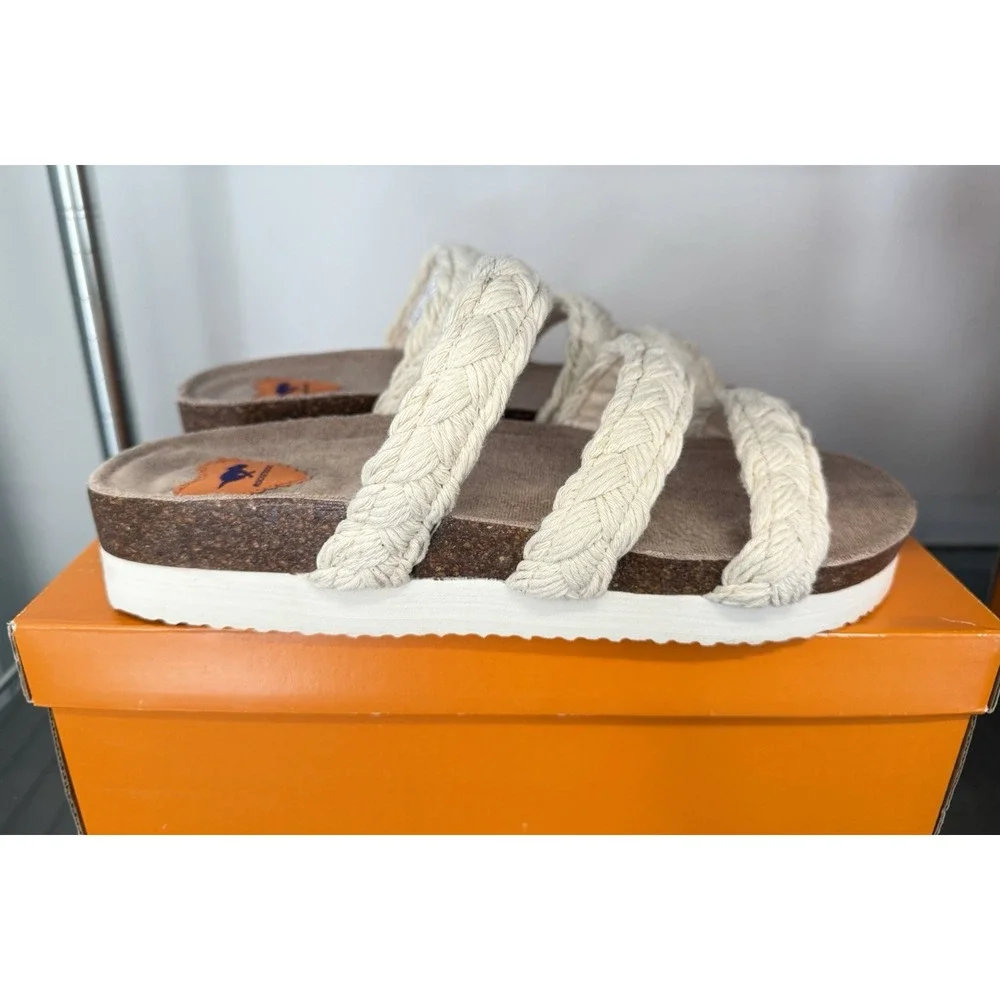 Rocket‎ Dog Ashley Natural String Braid Cotton Slide Strapped Sandals Size 9